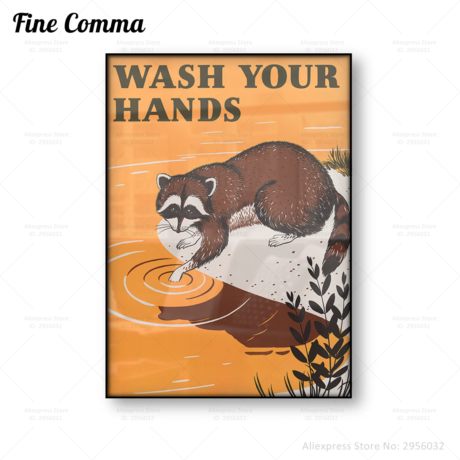 Vintage Poster Wash your Hands Sign Public Health Retro Wall Art Bathroom Canvas Print Kitchen Art Reccoon Animal Art Decor
Vintage Poster Wash your Hands Sign Public Health Retro Wall Art Bathroom Canvas Print Kitchen Art Reccoon Animal Art Decor