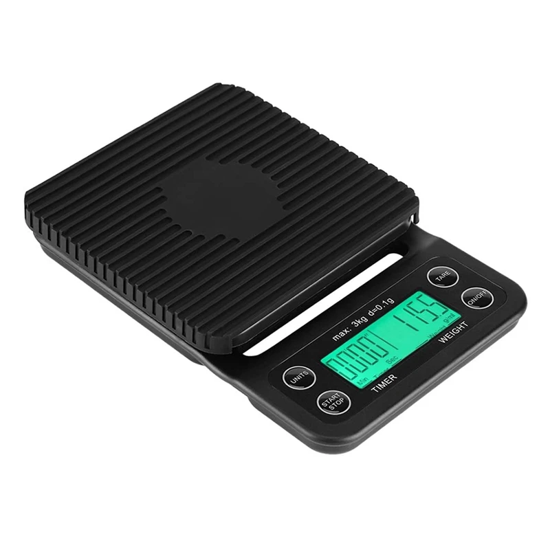 3Kg/0.1G Portable Electronic LCD Digital Kitchen Food Scale Drip Coffee Weighing with Timer for Kitchen,Black
3Kg/0.1G Portable Electronic LCD Digital Kitchen Food Scale Drip Coffee Weighing with Timer for Kitchen,Black