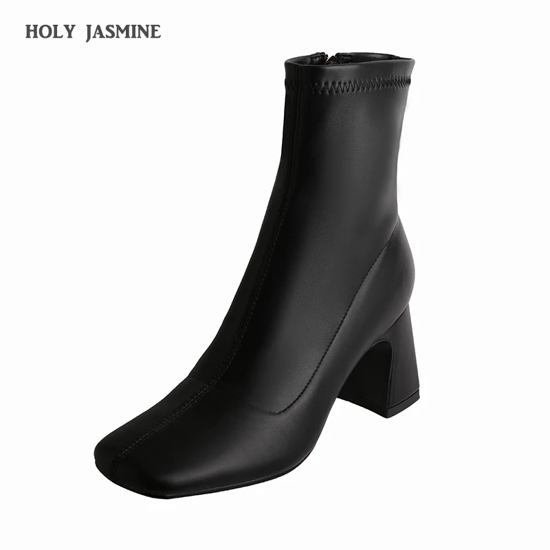 2021 Fashion Square Toe Ankle Boots Autumn Winter Women Boots Comfortable High Heel Ladies Shoes Elastic Boots Black White Blue
2021 Fashion Square Toe Ankle Boots Autumn Winter Women Boots Comfortable High Heel Ladies Shoes Elastic Boots Black White Blue