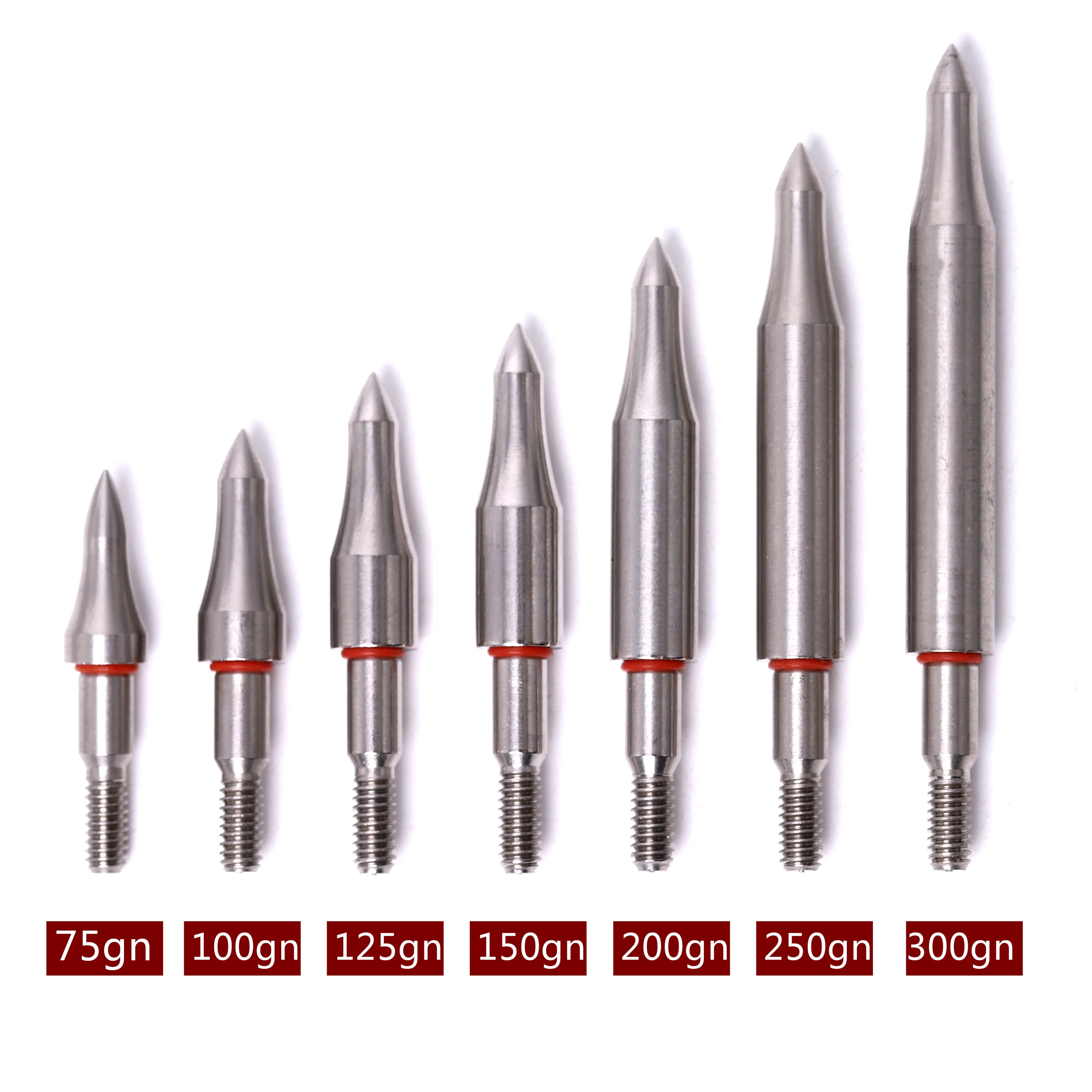 Stainless Steel Arrow Point Tip 75 100 125 150 200 250 300 Grain For OD7.6mm 7.9mm Arrow Shaft Broadheads Arrow Head
Stainless Steel Arrow Point Tip 75 100 125 150 200 250 300 Grain For OD7.6mm 7.9mm Arrow Shaft Broadheads Arrow Head