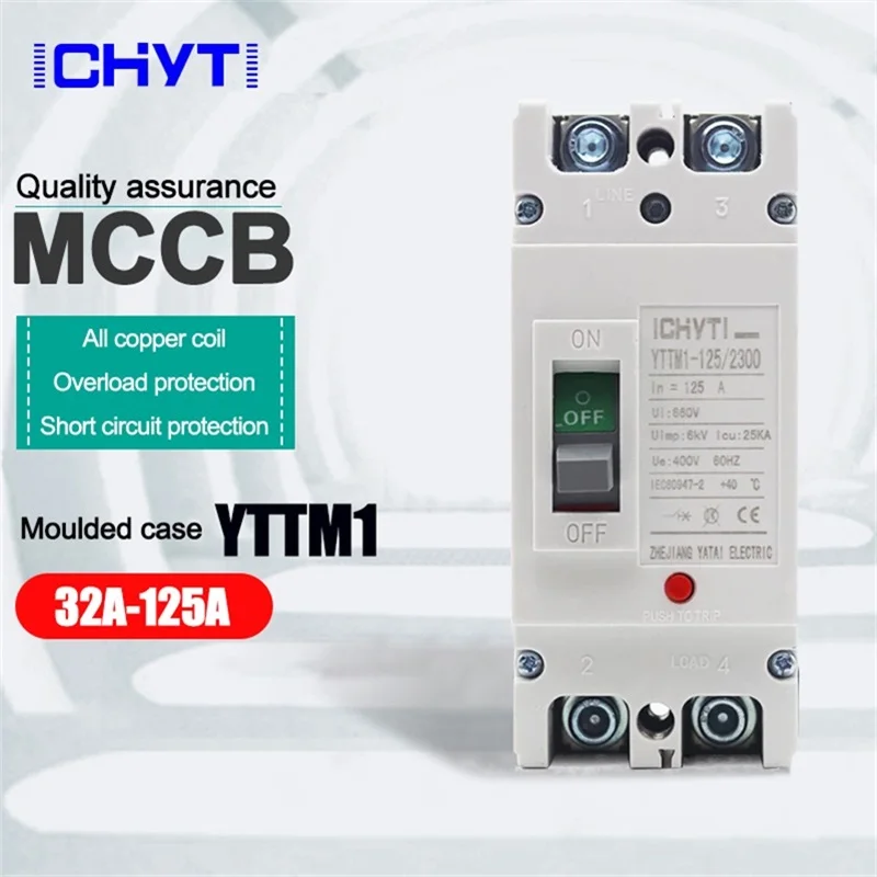 ICHYTI YTTMI-125/2300 Литой чехол автоматический выключатель 2P 400V 32A 40A 63A 80A 100A 125A MCCB главный
