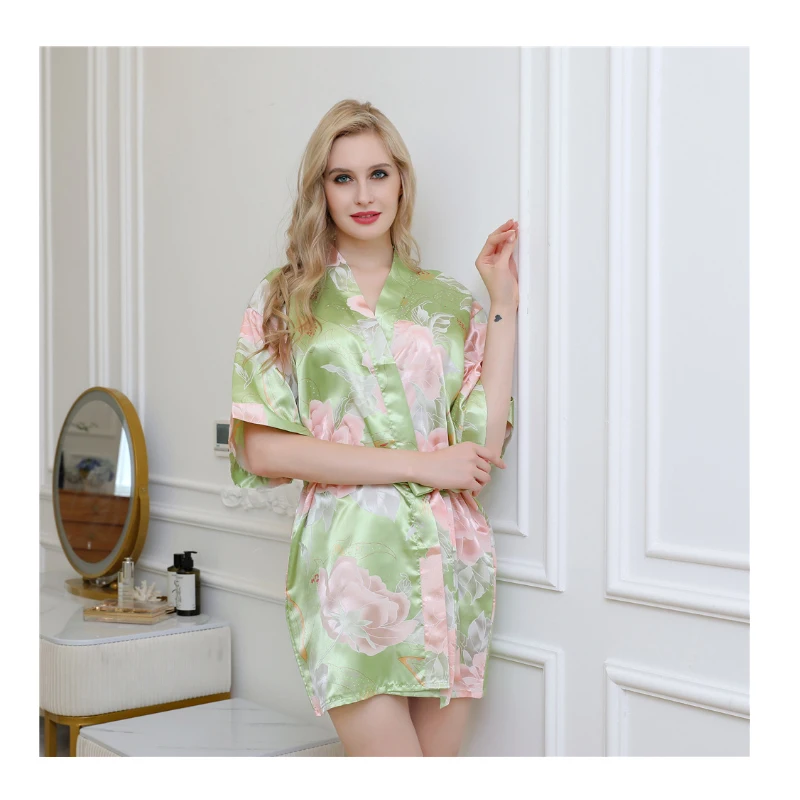 Bridesmaid Silk Satin Robe Sleepwear Wedding Bride Pajama Female Nightwear Bathrobe Nightgown
Bridesmaid Silk Satin Robe Sleepwear Wedding Bride Pajama Female Nightwear Bathrobe Nightgown