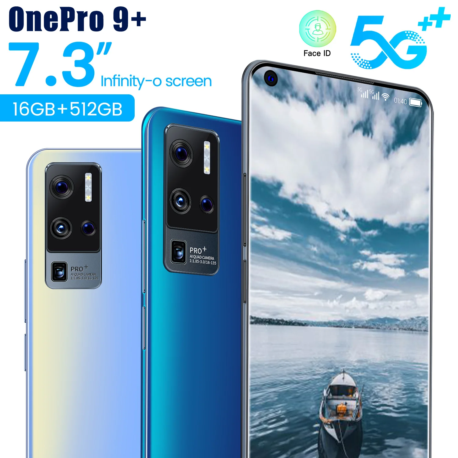 New OnePro 9+ 5G Global Version Smartphone 64MP Camera 7.3 Inch HD Screen Android11 16G 512G MTK6889+ Deca Core Mobile Phone
New OnePro 9+ 5G Global Version Smartphone 64MP Camera 7.3 Inch HD Screen Android11 16G 512G MTK6889+ Deca Core Mobile Phone