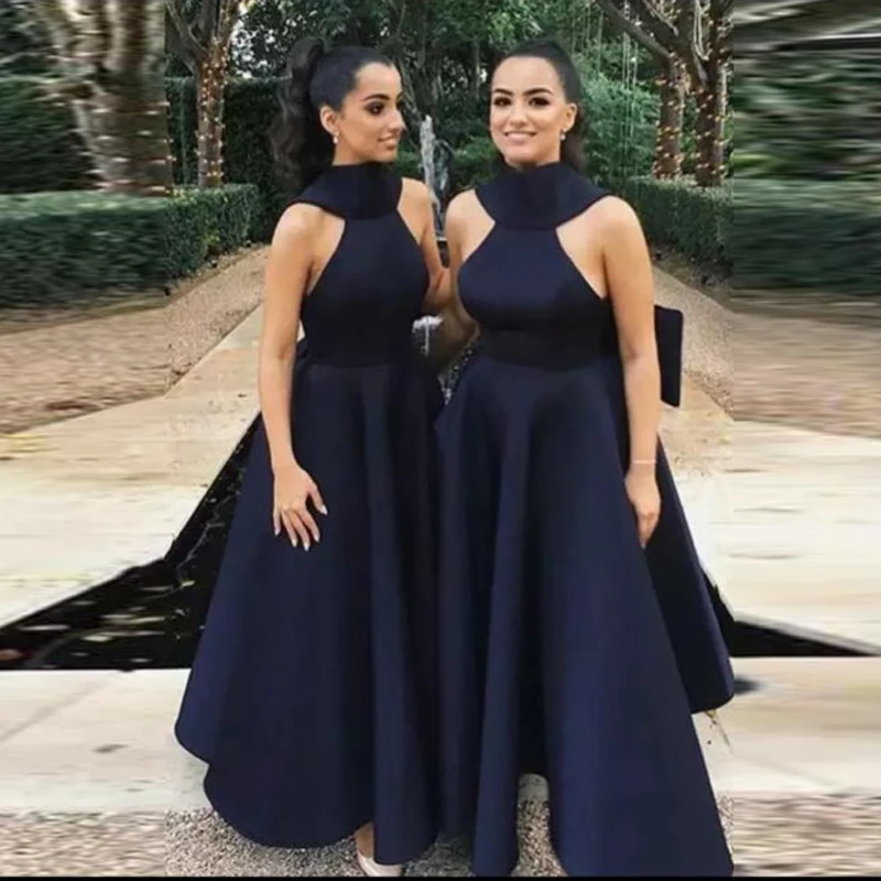 Black High Neck Ball Gown Prom Dresses With Big Bow Satin Ankle Length Evening Gowns Saudi Arabia Formal Party Dress Vestidos
Black High Neck Ball Gown Prom Dresses With Big Bow Satin Ankle Length Evening Gowns Saudi Arabia Formal Party Dress Vestidos