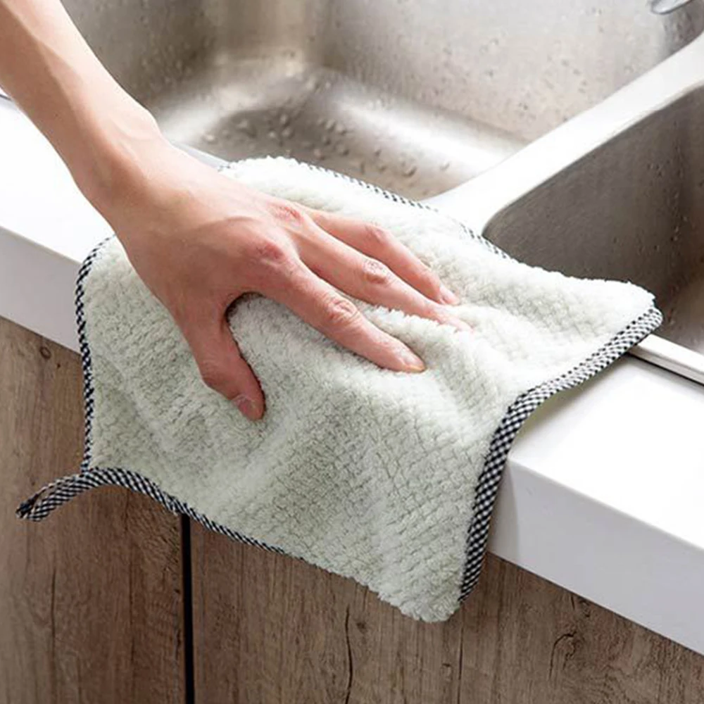 1-5pcs Coral Fleece Cleaning Rag Kitchen Towel Super Absorbent Household Dish Towel Dust Wipe Clean Cloth Hand Towel Kichen Tool
1-5pcs Coral Fleece Cleaning Rag Kitchen Towel Super Absorbent Household Dish Towel Dust Wipe Clean Cloth Hand Towel Kichen Tool
