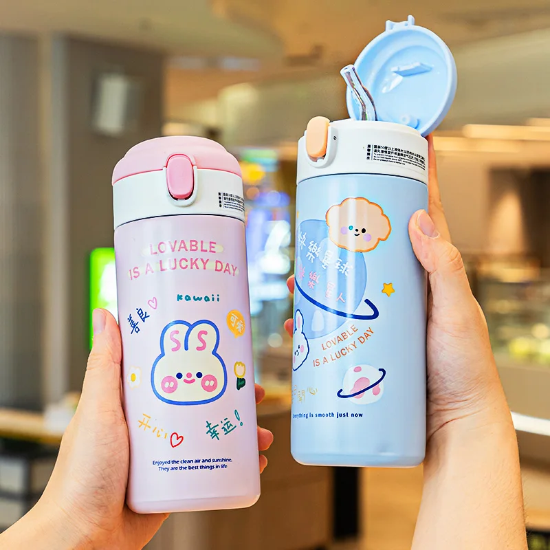 380ML Stainless Steel Thermos Belly Cup Cute Cartoon Large Capacity Straw Water Cup Children Thermos Kettle
380ML Stainless Steel Thermos Belly Cup Cute Cartoon Large Capacity Straw Water Cup Children Thermos Kettle