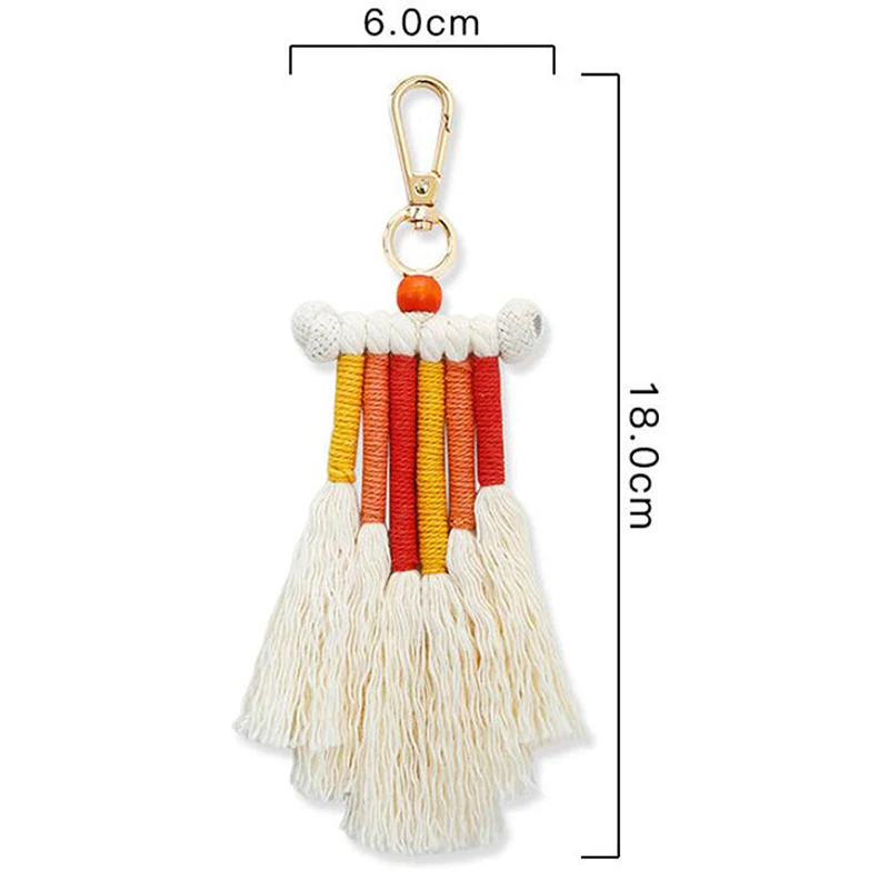 1PCS Bag Charm Car Hanging Weaving Rainbow Keychains Pendant For Women Boho Handmade Pendant Bag Parts 
1PCS Bag Charm Car Hanging Weaving Rainbow Keychains Pendant For Women Boho Handmade Pendant Bag Parts