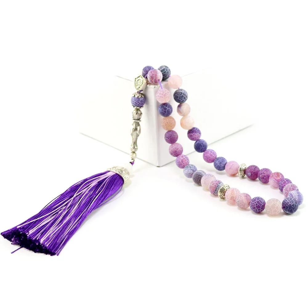 Frosted Purple Agate Stone round 33/66/99 Beads Religious Muslim Bracelet Tasbin worship Tassel Pendant Jewelry Free shipping
Frosted Purple Agate Stone round 33/66/99 Beads Religious Muslim Bracelet Tasbin worship Tassel Pendant Jewelry Free shipping