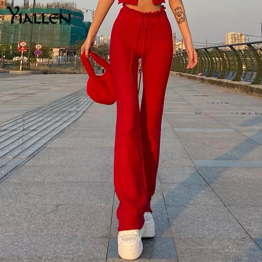 Yiallen Fashion Street Casual Solid Wide Leg Pants Women 2021 Autumn Fashion Office Ladies Loose Bottoms Slim Soft Pants Femme 
Yiallen Fashion Street Casual Solid Wide Leg Pants Women 2021 Autumn Fashion Office Ladies Loose Bottoms Slim Soft Pants Femme