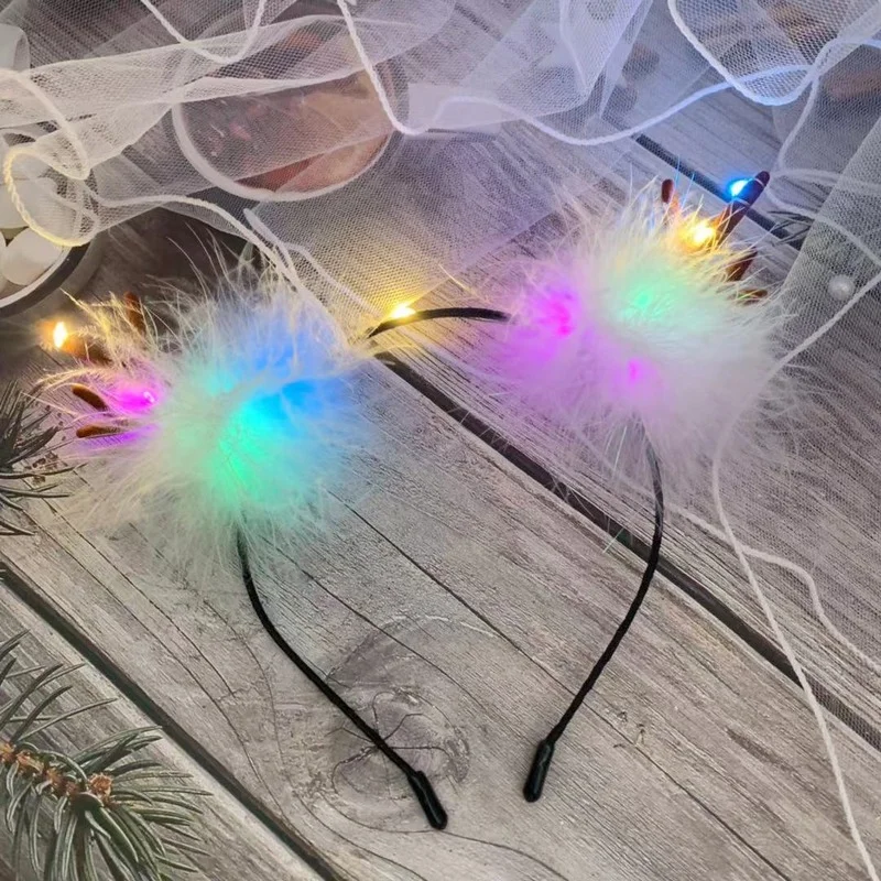 12pcs Christmas Children Cute Plush Antlers Glowing Led Headband Cosplay Party Photo Gift Accessories Easter
12pcs Christmas Children Cute Plush Antlers Glowing Led Headband Cosplay Party Photo Gift Accessories Easter