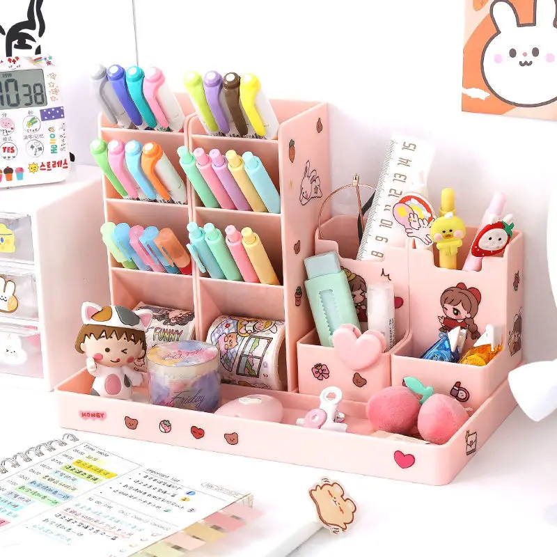 Pen Holder Desktop Pencil Organizer Stationary Storage Box Office School Desk Chancery Stand Home Makeup Organiser Case Sticker
Pen Holder Desktop Pencil Organizer Stationary Storage Box Office School Desk Chancery Stand Home Makeup Organiser Case Sticker