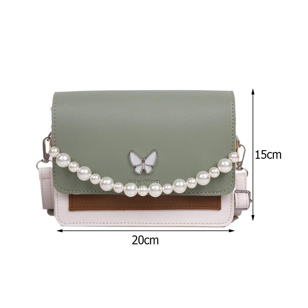 Fashion Women PU Leather Contrast Color Shoulder Crossbody Bags Butterfly Patchwork Pearl Messenger Bag Casual Ladies Handbags
Fashion Women PU Leather Contrast Color Shoulder Crossbody Bags Butterfly Patchwork Pearl Messenger Bag Casual Ladies Handbags