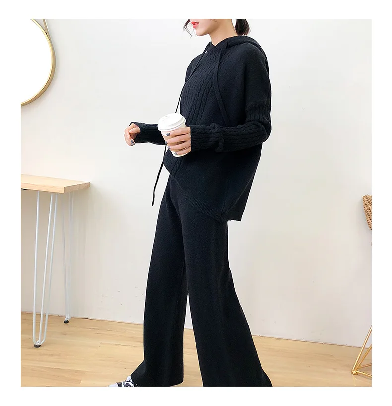 Woman Knitted Two Pieces Suits Casual Tracksuit Twist Sweater Hoodes Sweashirt Pullovers Tops & Pants 2 Pc Suits Female Outfits
Woman Knitted Two Pieces Suits Casual Tracksuit Twist Sweater Hoodes Sweashirt Pullovers Tops & Pants 2 Pc Suits Female Outfits