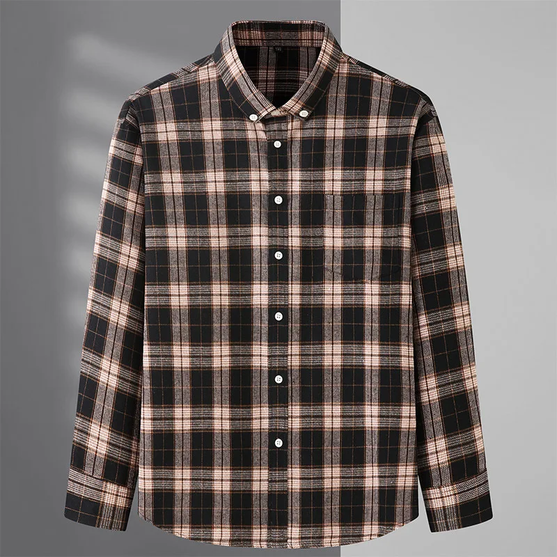 10- Color Men Plus Size Long-sleeved Plaid Shirt 2022 Spring Autumn New Business Large Brushed Shirts Male Oversized Brand Top
10- Color Men Plus Size Long-sleeved Plaid Shirt 2022 Spring Autumn New Business Large Brushed Shirts Male Oversized Brand Top