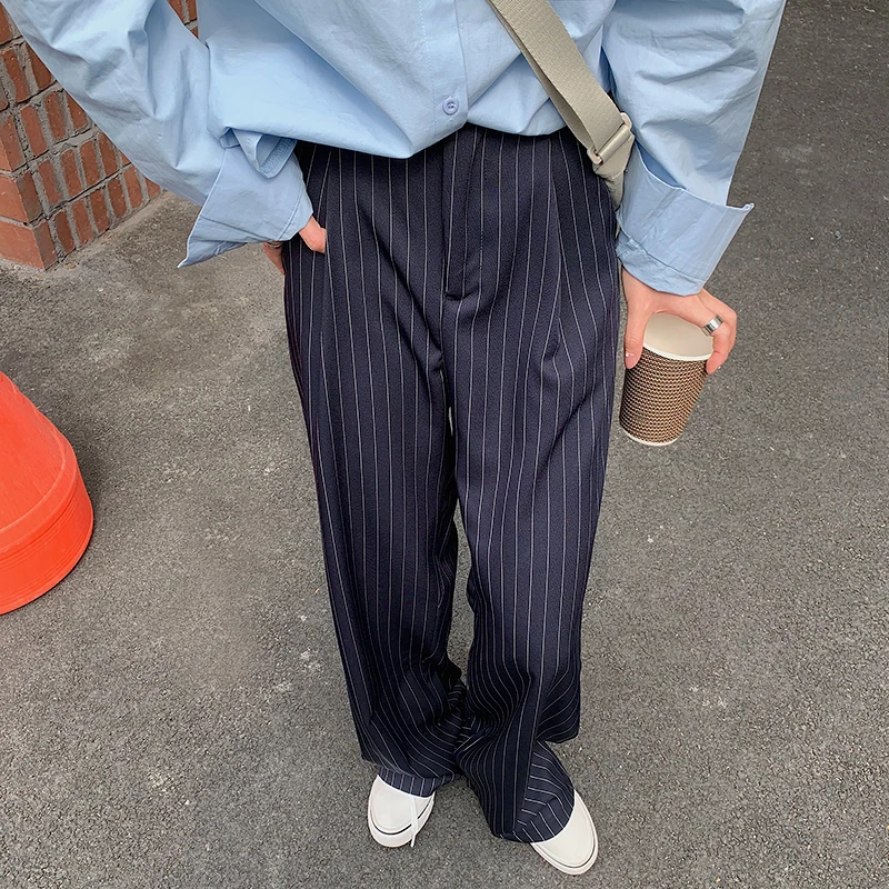 Harajuku Spring Summer New Stripe Loose Thin All Match Straight Leisure Trousers OL Lady High Waist Casual Wide Leg Pants
Harajuku Spring Summer New Stripe Loose Thin All Match Straight Leisure Trousers OL Lady High Waist Casual Wide Leg Pants