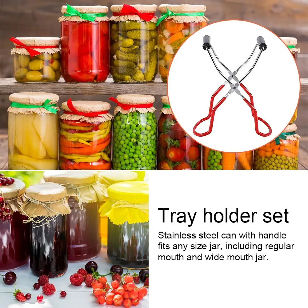 Canning Rack Stainless Steel Jar Lifter Tong With Funnel For Regular And Wide Mouth Cans Lifting Anti-scalding Clip
Canning Rack Stainless Steel Jar Lifter Tong With Funnel For Regular And Wide Mouth Cans Lifting Anti-scalding Clip