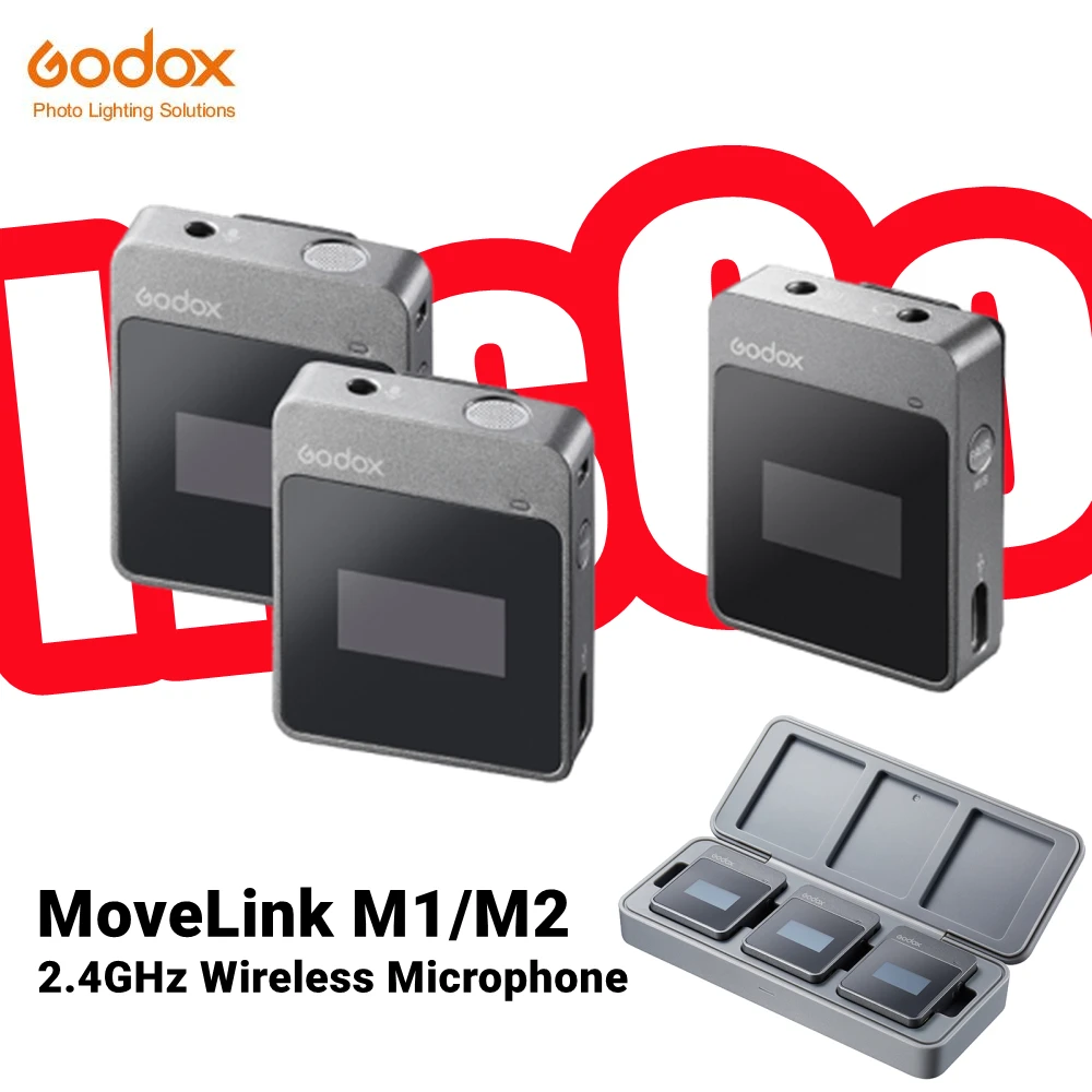 Godox MoveLink M1 M2 2.4GHz Wireless Lavalier Microphone for DSLR Cameras Camcorders Smartphones and Tablets
Godox MoveLink M1 M2 2.4GHz Wireless Lavalier Microphone for DSLR Cameras Camcorders Smartphones and Tablets