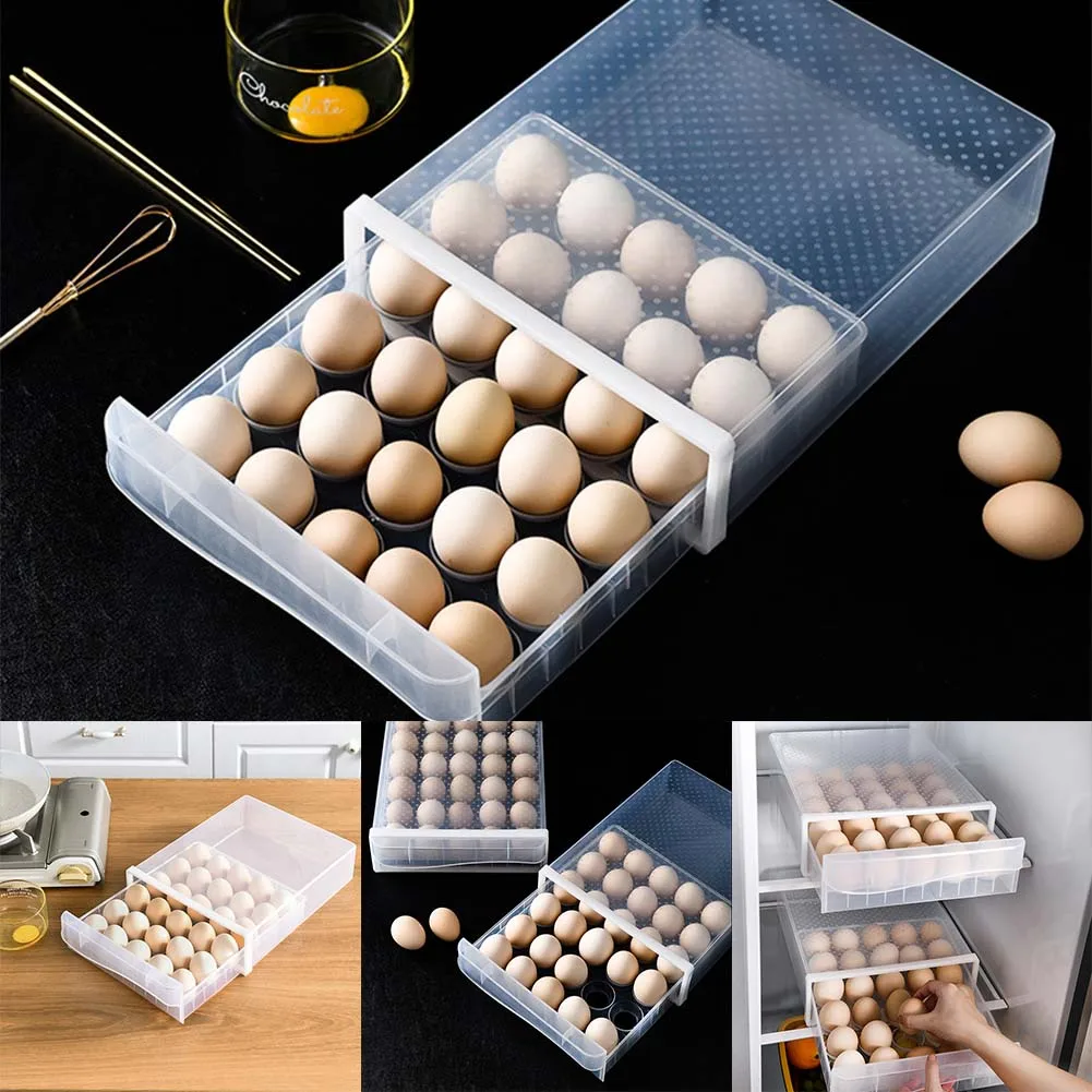 30 Grids Egg Storage Box Refrigerator Storage Box Plastic Clear Dumpling Box Egg Fresh-keeping Case Holder Tray Kitchen Tool
30 Grids Egg Storage Box Refrigerator Storage Box Plastic Clear Dumpling Box Egg Fresh-keeping Case Holder Tray Kitchen Tool