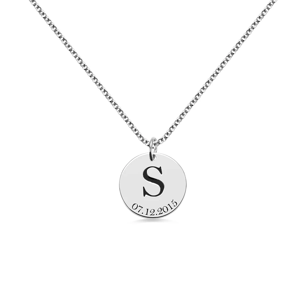 Uonney Wholesale Personalized Initial And Date Disc Necklace Custom Classic Disc Letter Engraved Necklace Perfect Gift For Her
Uonney Wholesale Personalized Initial And Date Disc Necklace Custom Classic Disc Letter Engraved Necklace Perfect Gift For Her