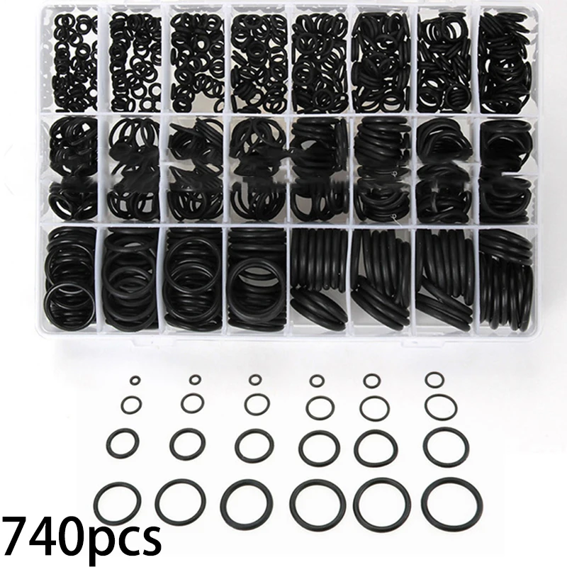 740 Pcs Nitrile Rubber NBR O-Ring Gasket Seal Washer Assortment Kit Box Packaged Brand New Gasketfor Home Diy Tools
740 Pcs Nitrile Rubber NBR O-Ring Gasket Seal Washer Assortment Kit Box Packaged Brand New Gasketfor Home Diy Tools
