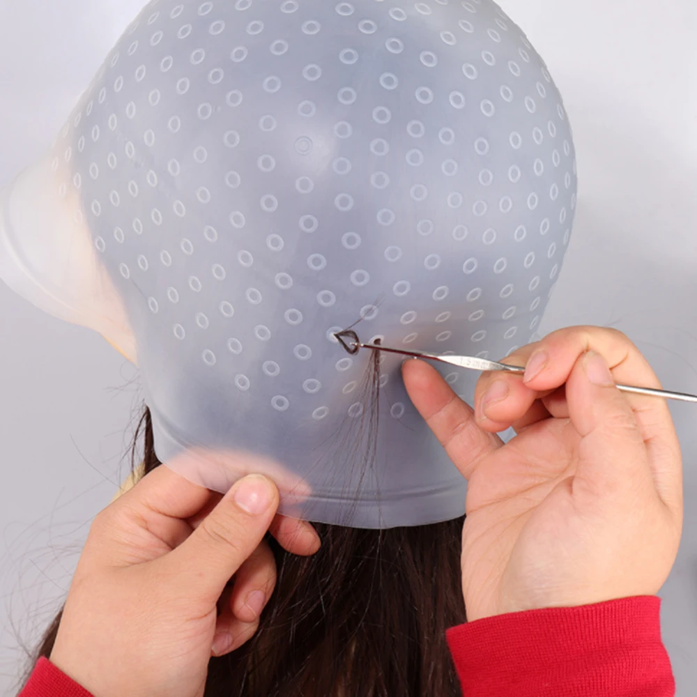 Reusable Hair Colouring Highlighting Dye Cap With Hooks Frosting Tipping Color Styling Professional Tools
Reusable Hair Colouring Highlighting Dye Cap With Hooks Frosting Tipping Color Styling Professional Tools