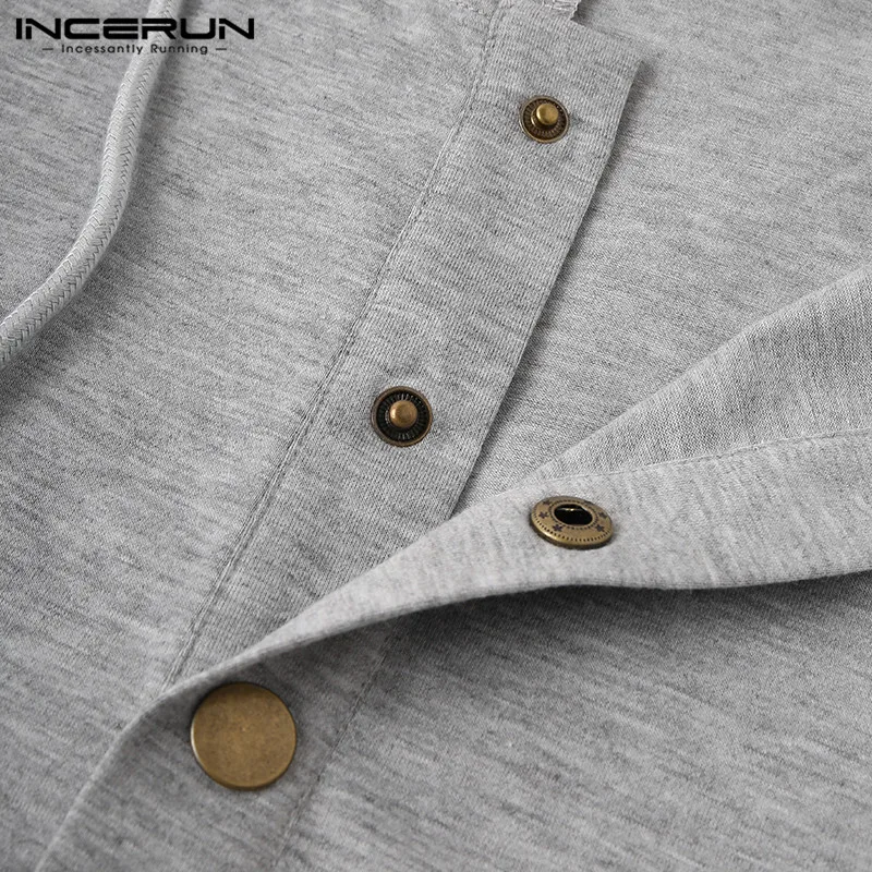 INCERUN Casual Men Jumpsuit Hooded Solid Sleeveless Pockets Rompers Fashion Bodybuilding Streetwear Button Mens Overalls Pants
INCERUN Casual Men Jumpsuit Hooded Solid Sleeveless Pockets Rompers Fashion Bodybuilding Streetwear Button Mens Overalls Pants