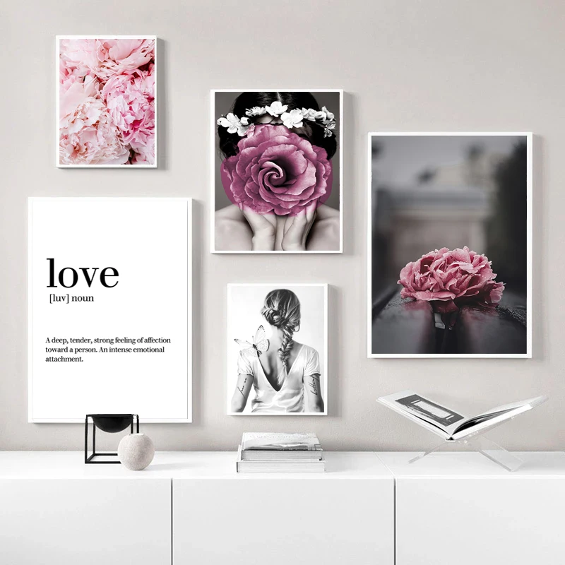 Modern Abstract Girl Wall Pictures for Living Room Pink Peony Flower Love Canvas Printings Poster Decoration Wall Art Painting
Modern Abstract Girl Wall Pictures for Living Room Pink Peony Flower Love Canvas Printings Poster Decoration Wall Art Painting