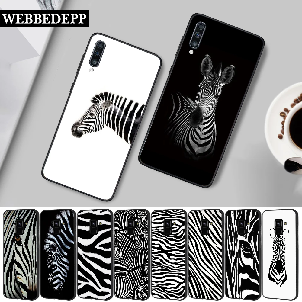 Силиконовый чехол с рисунком зебры для Samsung A3 A5 A6 Plus A7 A8 A9 A10 A20 A50 A70 A10S A20S A50S A70S 114 Вт |