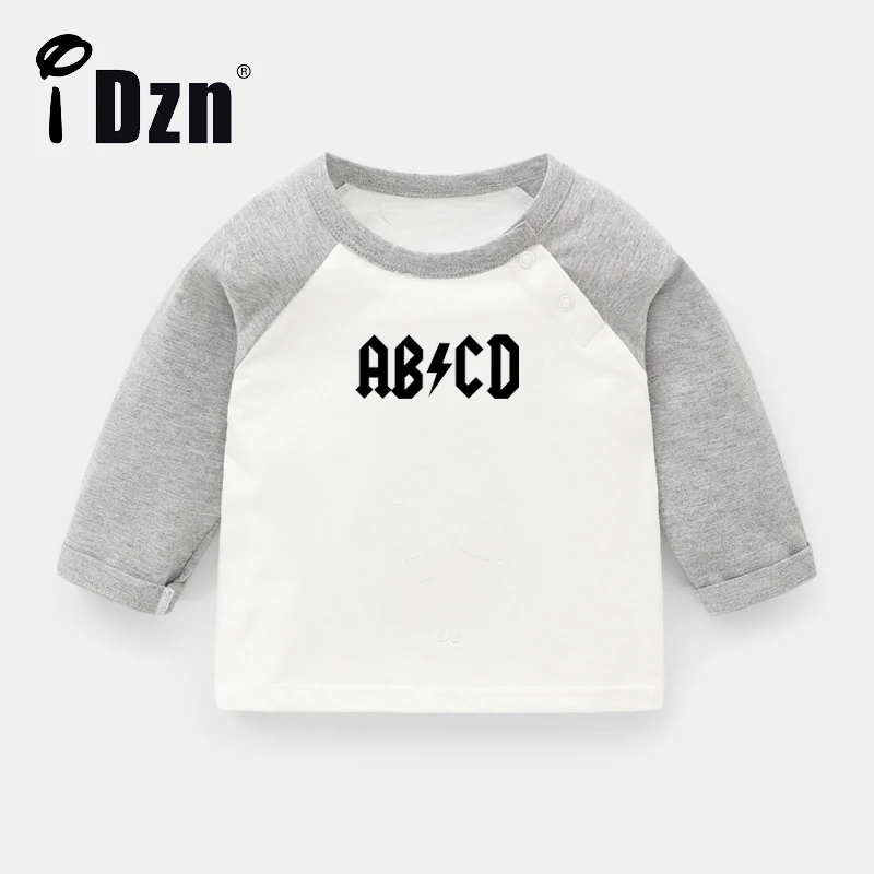 

iDzn Baby Boys Girls T Shirt Kids ABCD Funny Rock Gifts for New Family's Clothing Cute Print Tee Tops Long Sleeve T-shirts