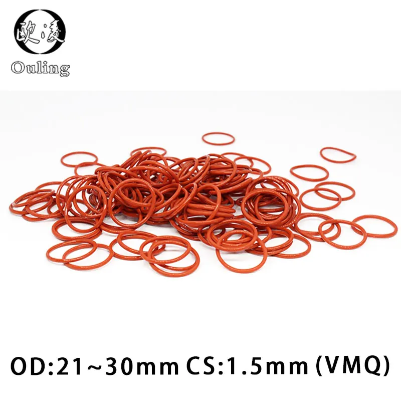 5PCS/lot Red Silicon Ring Silicone O ring 1.5mmThickness OD21/22/23/24/25/26/27/28/29/30mm Rubber O-Ring Seal Gasket Ring Washer
5PCS/lot Red Silicon Ring Silicone O ring 1.5mmThickness OD21/22/23/24/25/26/27/28/29/30mm Rubber O-Ring Seal Gasket Ring Washer