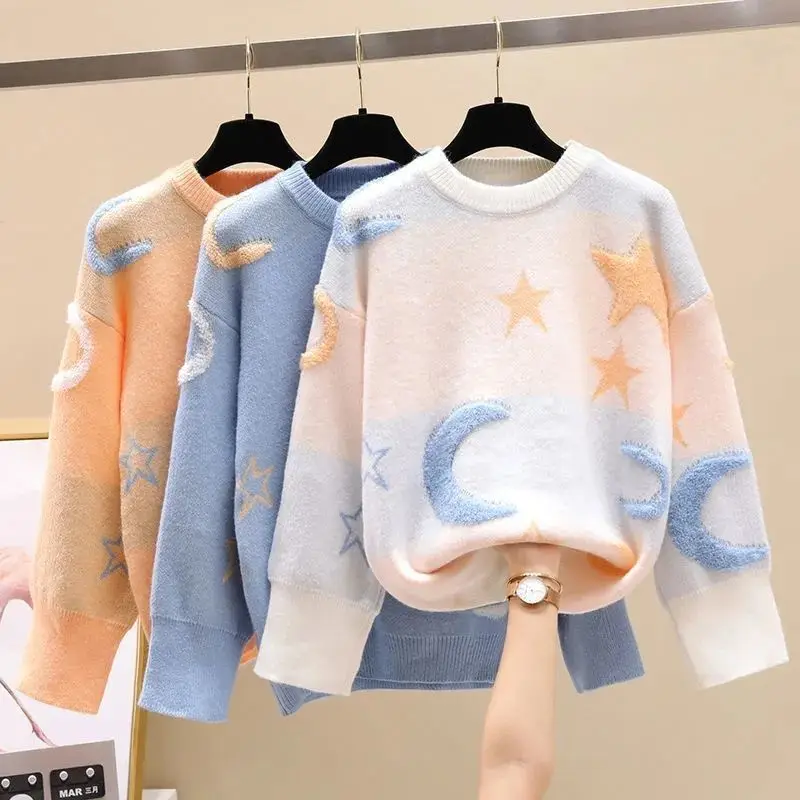 Women 2022 Autumn Winter Thick Warm Knitted Sweater Female Fashion Pullovers Ladies Casual Loose Sweater Jumper Sueter Mujer E11
Women 2022 Autumn Winter Thick Warm Knitted Sweater Female Fashion Pullovers Ladies Casual Loose Sweater Jumper Sueter Mujer E11