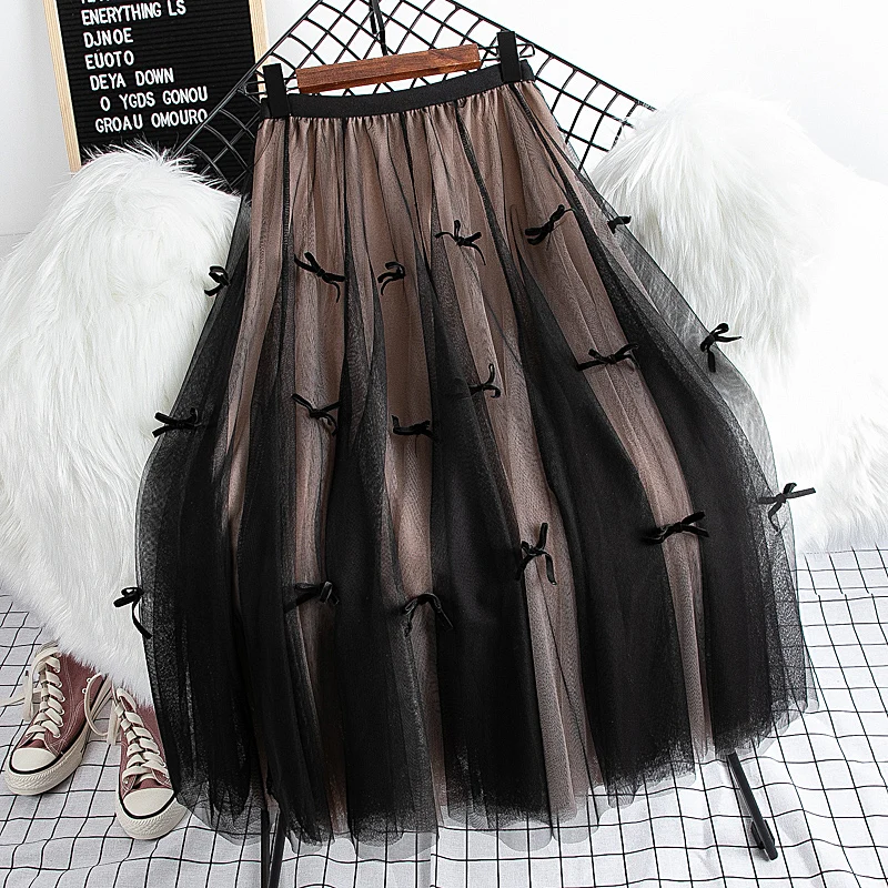 2021 New Spring Summer Vintage Mesh Women Long Skirts Bow Print High Waist Harajuku Umbrella Female Cake A-Line Skirts
2021 New Spring Summer Vintage Mesh Women Long Skirts Bow Print High Waist Harajuku Umbrella Female Cake A-Line Skirts
