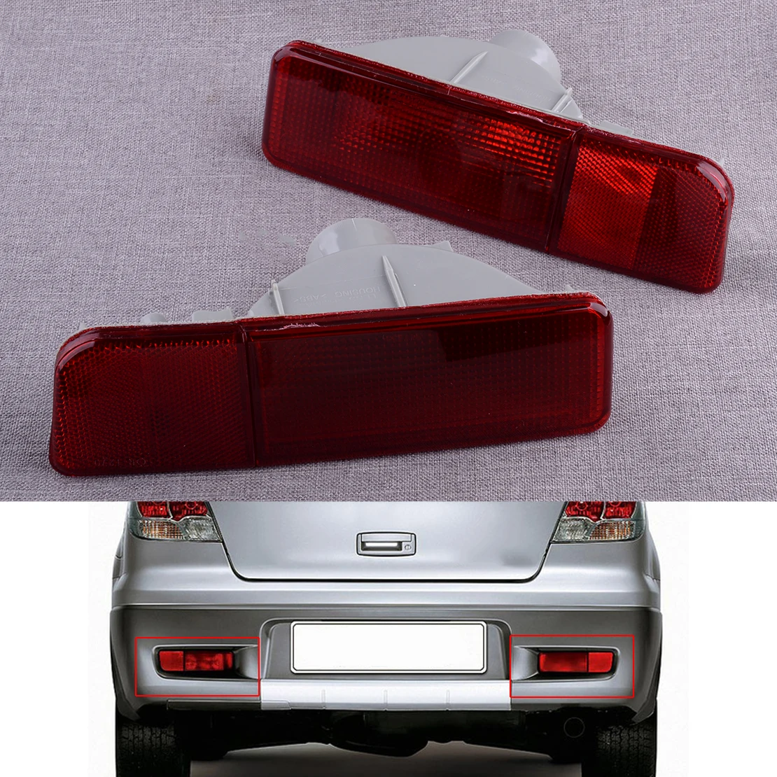 Car 1Pair ABS Rear Bumper Reflector Light Lamp Housing Fit For Mitsubishi Outlander 2003 2004 2005 2006
Car 1Pair ABS Rear Bumper Reflector Light Lamp Housing Fit For Mitsubishi Outlander 2003 2004 2005 2006