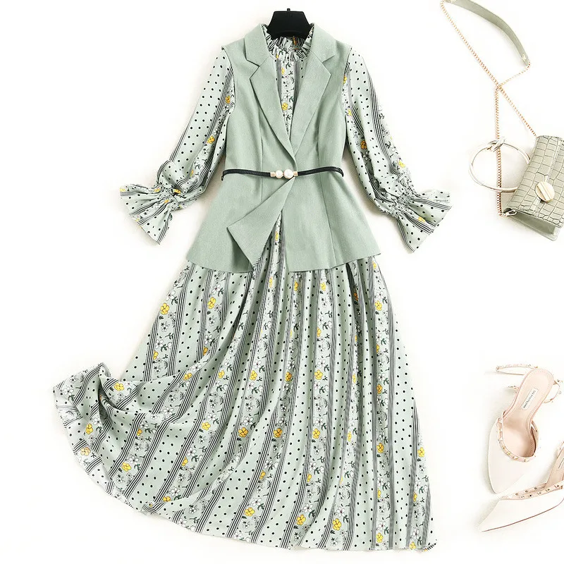 Autumn Dress Women Clothes 2020 New Fashion Designers Long Sleeve Print Dress 2 Piece Set Office Lady Vestidos
Autumn Dress Women Clothes 2020 New Fashion Designers Long Sleeve Print Dress 2 Piece Set Office Lady Vestidos