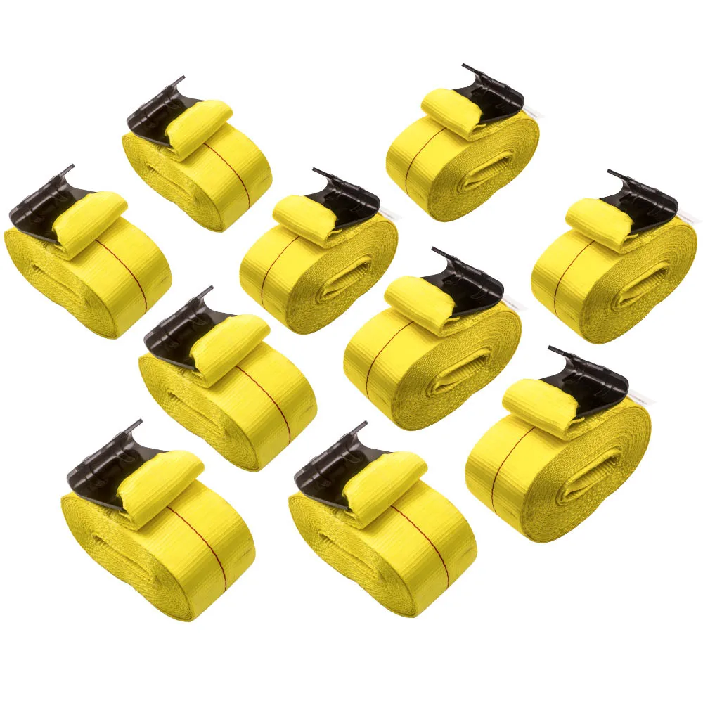 10PCS Kit For 4" x 30' Flat Hook Winch Straps Flatbed Truck Trailer Tie Down New
10PCS Kit For 4" x 30' Flat Hook Winch Straps Flatbed Truck Trailer Tie Down New