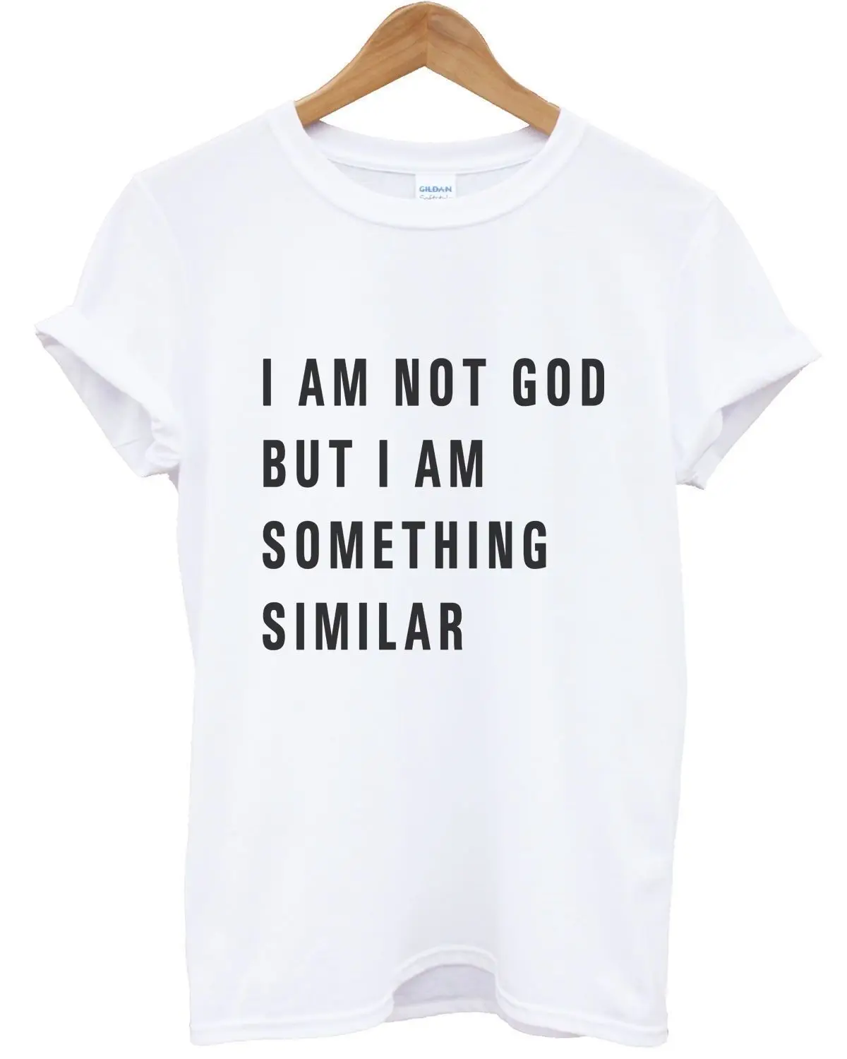 Я не бог но я что то похожая футболка забавная шутка Swag Инди хипстер Повседневная
