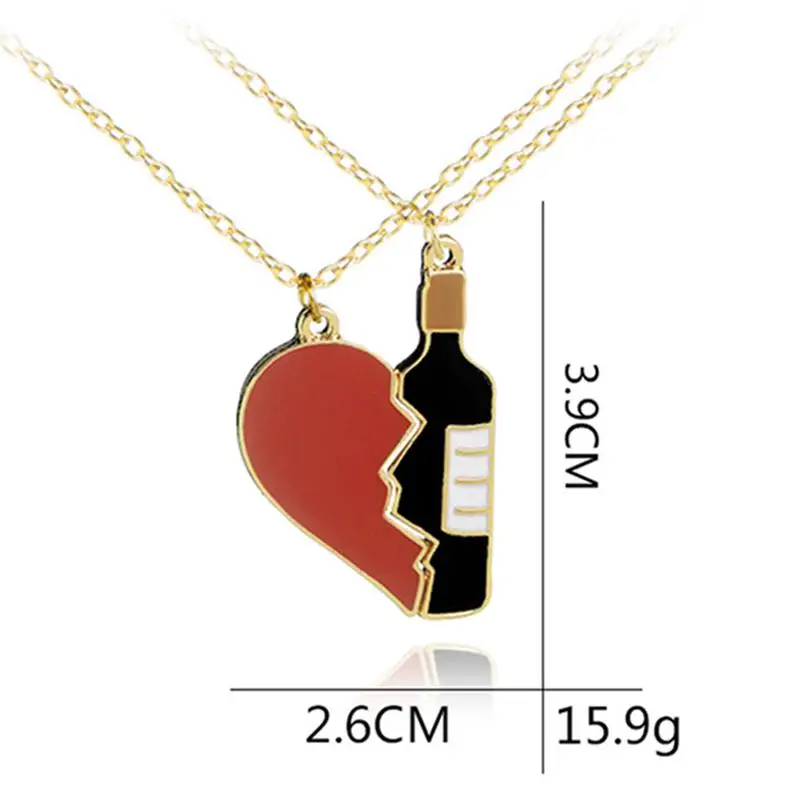 Women Men Jewelry Pendants Chain Fashion Love Wine Bottle Set Couple Necklace Charm Personality 2PCS Pendant Necklace
Women Men Jewelry Pendants Chain Fashion Love Wine Bottle Set Couple Necklace Charm Personality 2PCS Pendant Necklace