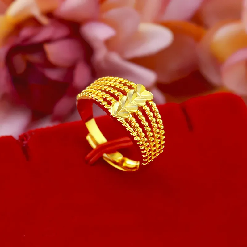Heart Ring Five Line 24K Gold Plated Rings for Women Party Anniversary Birthday Engagement Wedding Rings Trendy Jewelry
Heart Ring Five Line 24K Gold Plated Rings for Women Party Anniversary Birthday Engagement Wedding Rings Trendy Jewelry
