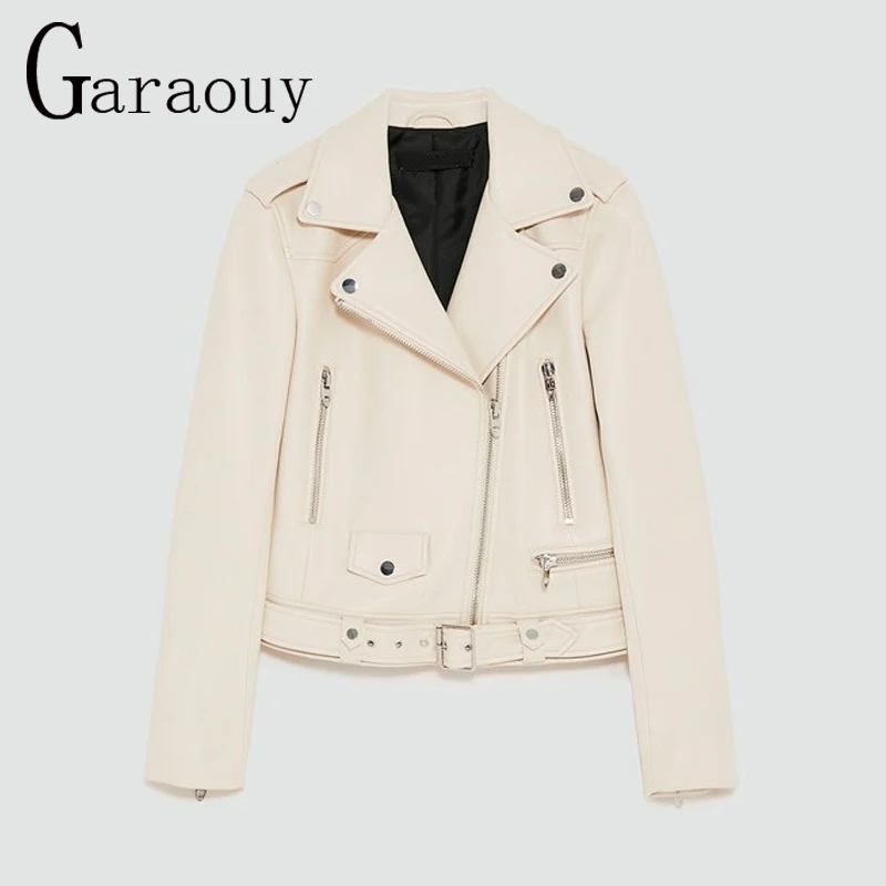 Garaouy 2022 New Spring Autumn Black Soft Faux Leather Jacket Coat Women Casual With Belt Zipper Solid Biker Outwear Tops Female
Garaouy 2022 New Spring Autumn Black Soft Faux Leather Jacket Coat Women Casual With Belt Zipper Solid Biker Outwear Tops Female