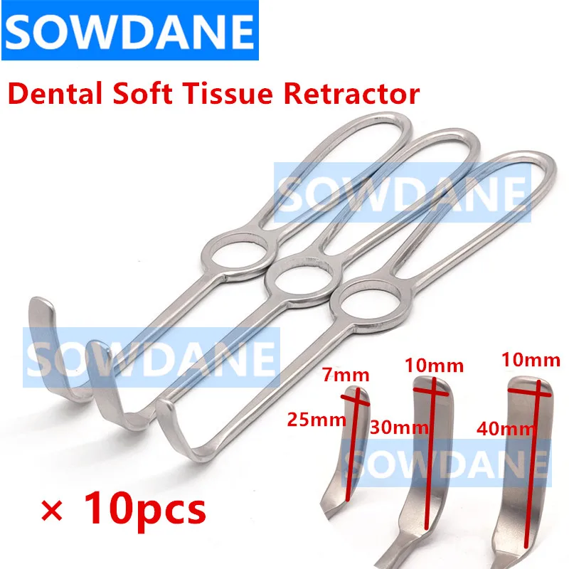 

10 pieces Dental Implant Soft Tissue Retractor Cheek Retractor Tissue Surgery Retractors Stainless Steel Surgical Instruments