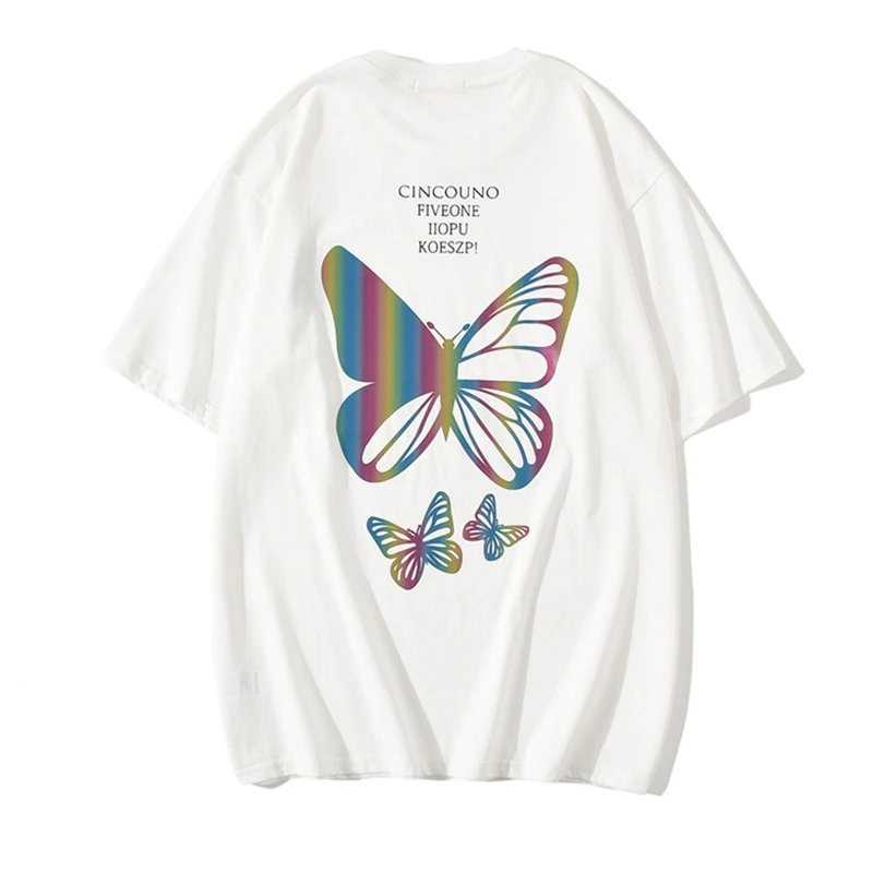 2021 Men Streetwear T Shirt Hip Hop Butterfly Reflection Tshirt Harajuku Cotton Summer Short Sleeve T-Shirt Tops Tees WQ482
2021 Men Streetwear T Shirt Hip Hop Butterfly Reflection Tshirt Harajuku Cotton Summer Short Sleeve T-Shirt Tops Tees WQ482