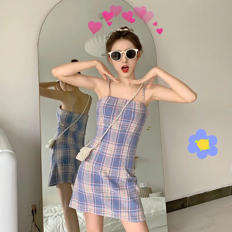 Summer Plaid Dress Slim Small Fresh Fashion Women Holiday Korean Sweet Casual Vestidos 04
Summer Plaid Dress Slim Small Fresh Fashion Women Holiday Korean Sweet Casual Vestidos 04