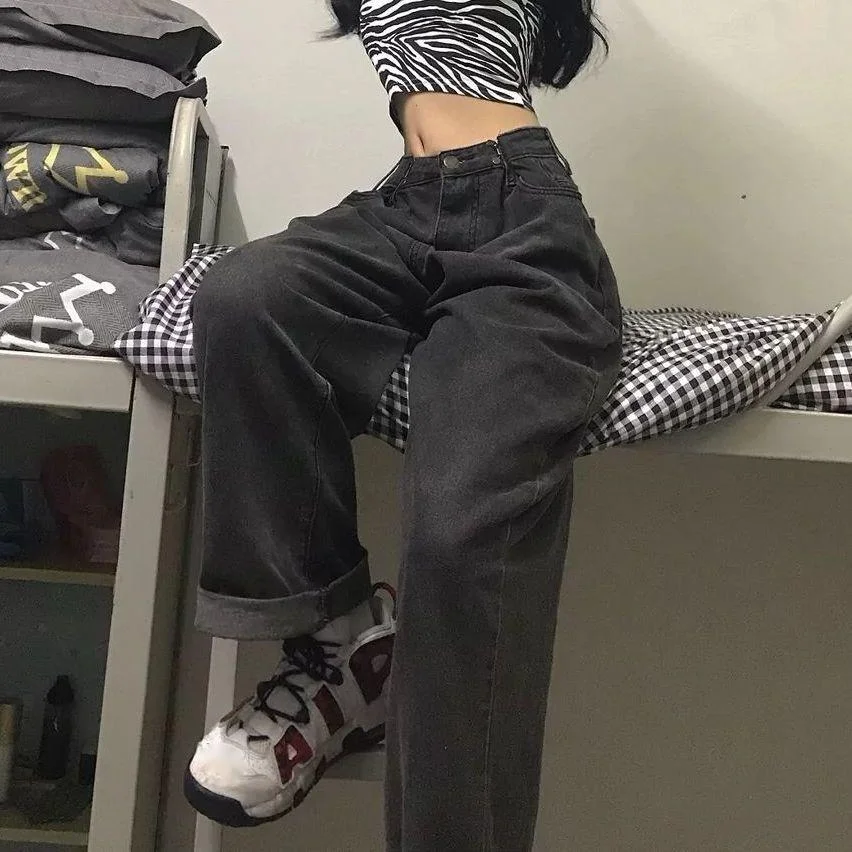 Women's Trousers Vintage Jeans, High Waist, Plus Size, Broad Legs, Autumn, New, Urban, Korean Retro, Chic
Women's Trousers Vintage Jeans, High Waist, Plus Size, Broad Legs, Autumn, New, Urban, Korean Retro, Chic