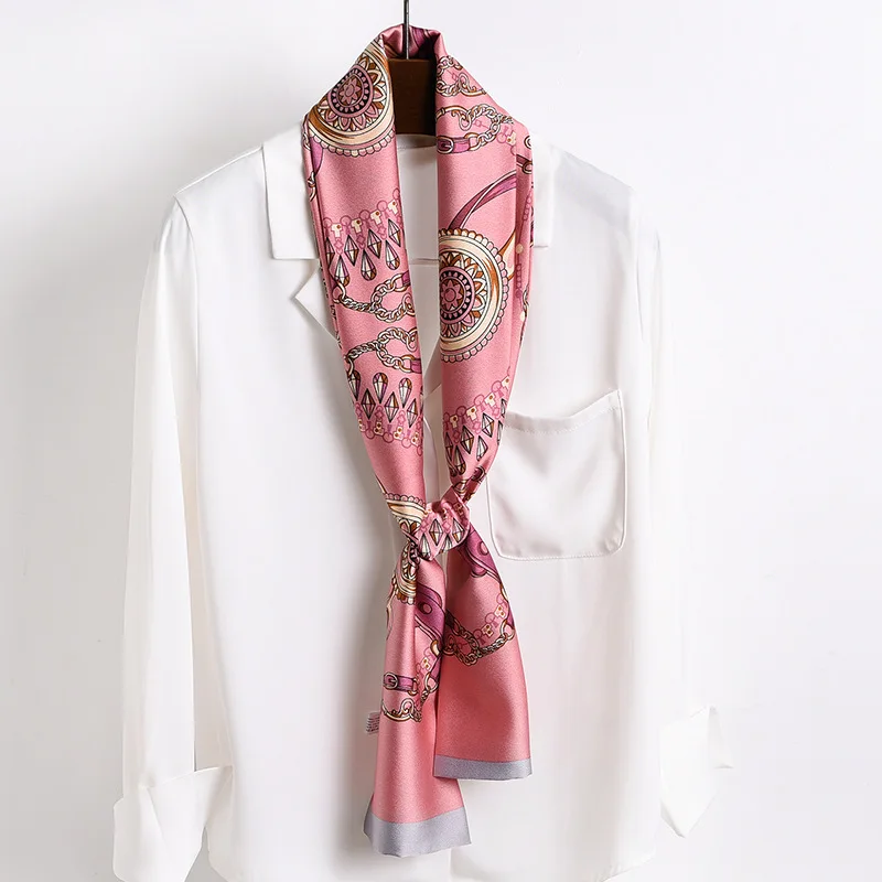 Luxury Brand Print Small Tie Silk Scarf Women Hair Band Kerchief Wrist Ribbons Long Skinny Scarves Head Neck Satin Bag Scarfs 
Luxury Brand Print Small Tie Silk Scarf Women Hair Band Kerchief Wrist Ribbons Long Skinny Scarves Head Neck Satin Bag Scarfs