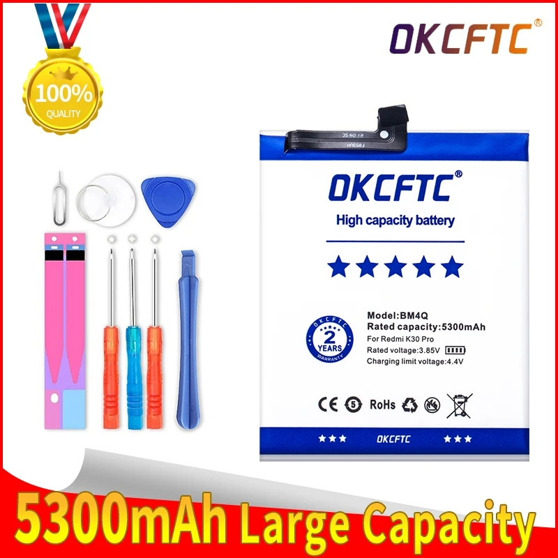 Original Replacement Battery BM4Q For Xiaomi Redmi K30 Pro K30Pro Genuine Phone Battery 5300mAh+Tools
Original Replacement Battery BM4Q For Xiaomi Redmi K30 Pro K30Pro Genuine Phone Battery 5300mAh+Tools