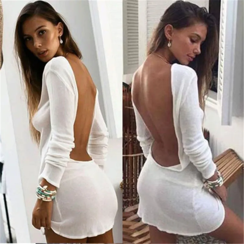 Fashion Women Ladies Summer Sexy Slim Long Sleeve Backless Bodycon Cocktail Party Short Mini Dress Holiday Beach Dress
Fashion Women Ladies Summer Sexy Slim Long Sleeve Backless Bodycon Cocktail Party Short Mini Dress Holiday Beach Dress