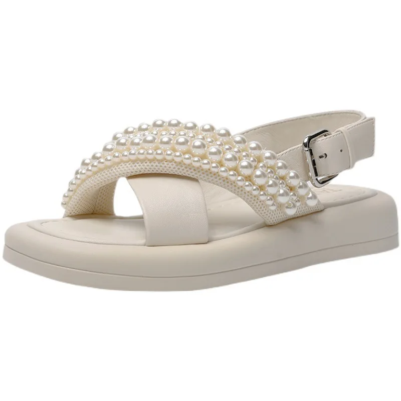ICCLEK pearl sandals female summer Roman French style small fragrance soft platform casual sandals sandalias de las mujeres
ICCLEK pearl sandals female summer Roman French style small fragrance soft platform casual sandals sandalias de las mujeres