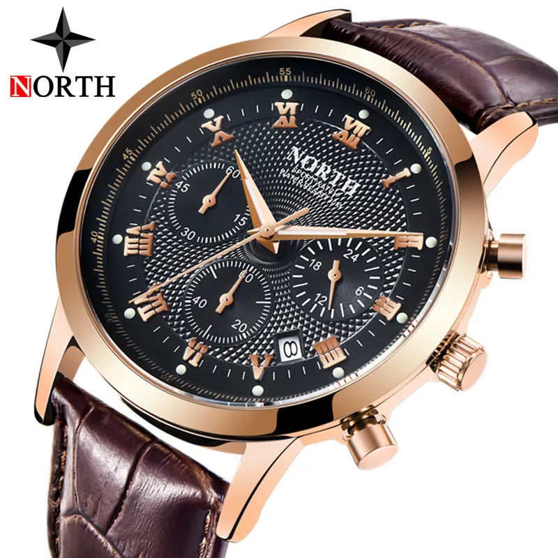 NORTH Mens Watches Top Luxury Brand Chronograph Military Waterproof Quartz Watch for Men Date Sport Clock Male Relogio Masculino
NORTH Mens Watches Top Luxury Brand Chronograph Military Waterproof Quartz Watch for Men Date Sport Clock Male Relogio Masculino