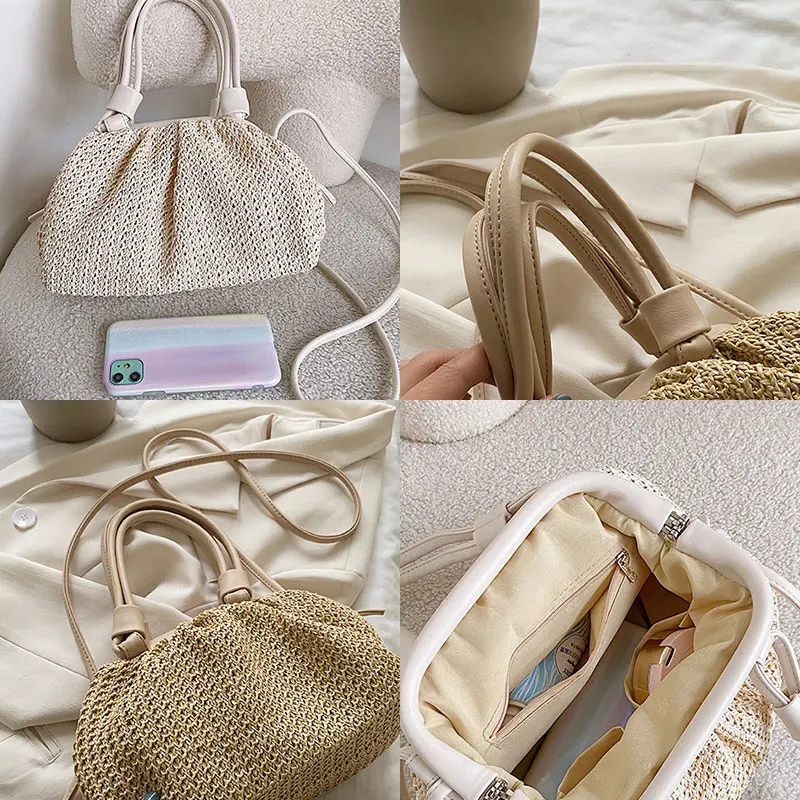 2021 New Straw Woven Cloud Bags For Women Summer PU Leather Handbags Fashion Shoulder Bag Holiday Beach Causal Crossbody Bags
2021 New Straw Woven Cloud Bags For Women Summer PU Leather Handbags Fashion Shoulder Bag Holiday Beach Causal Crossbody Bags