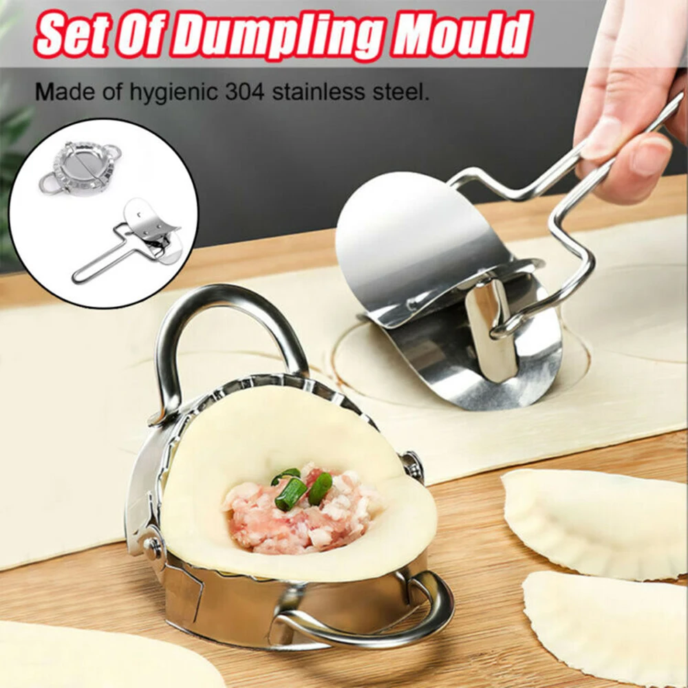 2Pcs/Set Dumpling Mould Jiaozi Maker Slicer Cutter Stainless Steel Ravioli Making Mold DIY Easy Pastry Tool Kitchen Accessories
2Pcs/Set Dumpling Mould Jiaozi Maker Slicer Cutter Stainless Steel Ravioli Making Mold DIY Easy Pastry Tool Kitchen Accessories
